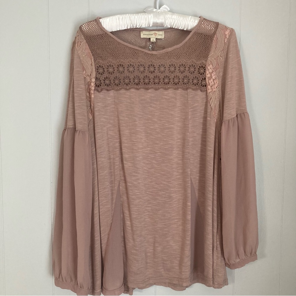 Penelope Rose Lacey Smock Top size Medium